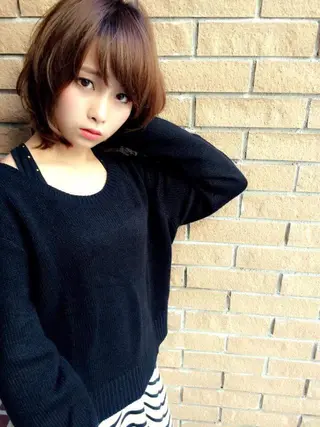 ミディアム カラー パーマ tuuli トゥーリのヘアスタイル
