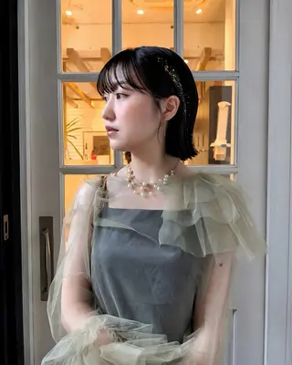 ミディアム ヘアアレンジ Yuzuha .のヘアスタイル