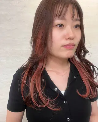 セミロング カラー 駅チカ【ali'i】 アリイ花崎友美☘のヘアスタイル