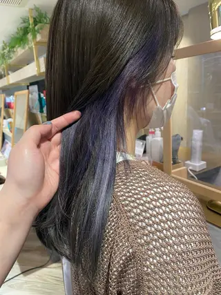 セミロング カラー BiBi 藤野あゆみのヘアスタイル