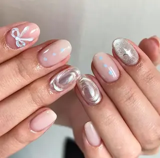 ネイル By moonネイル 🌷ワンホン/韓国風のネイルデザイン