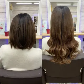 ロング カラー ヘアアレンジ アイブロウ LAVENDIA 初音のヘアスタイル