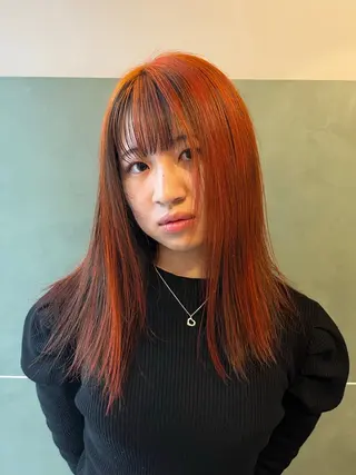 ロング カラー 纐纈 大和のヘアスタイル