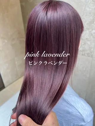 セミロング カラー 縮毛矯正　野口 恵のヘアスタイル