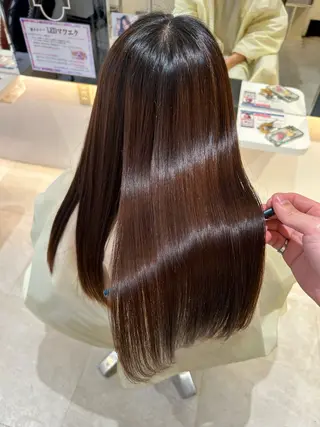 ロング 髪質改善・縮毛矯正 濱　泰賀のヘアスタイル