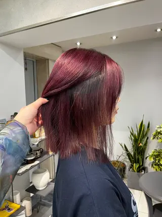 カラー ウルフ🦋顔まわり ❤︎ ͛MEIのヘアスタイル