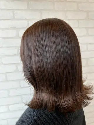 ミディアム カラー 石崎 真維のヘアスタイル
