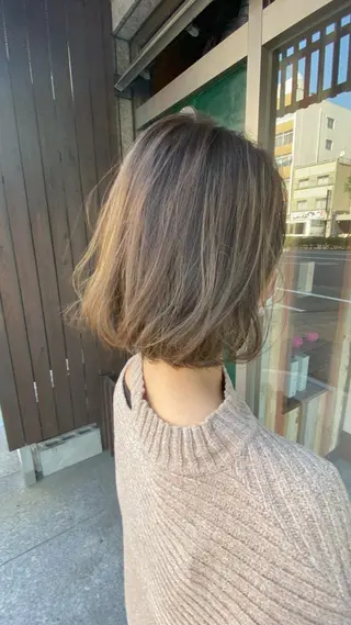 ミディアム カラー 日比 貴大/ minim hairのヘアスタイル