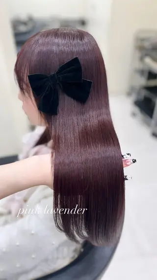 カラー ベージュ・ラベンダー カラー🎀りりのヘアスタイル