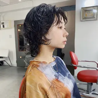 ミディアム パーマ ☆RUO☆/レイヤー /ハイトーンのヘアスタイル