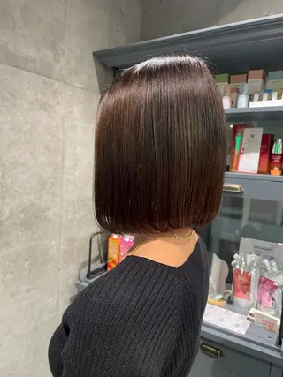 ミディアム ボブカット/艶カラー /Harukaのヘアスタイル