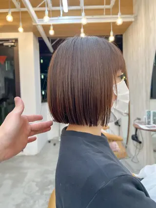 ショート ボブ/縮毛矯正 髪質改善/もえるのヘアスタイル