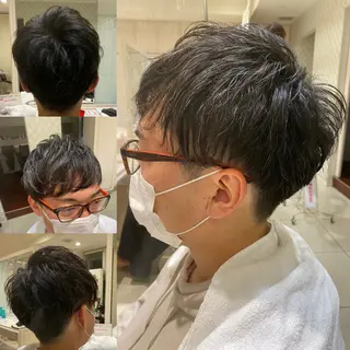 ショート 白髪ぼかしデザイン ハイライト/宮本純登のヘアスタイル