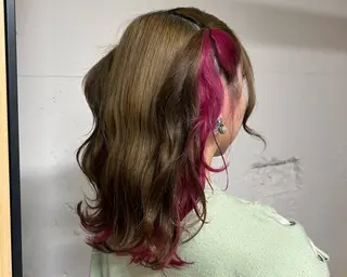 ミディアム カラー ヘアアレンジ がもう ゆいこのヘアスタイル