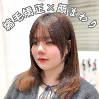 ロング カラー パーマ suzuka/透明感 /顔周り/美髪矯正のヘアスタイル