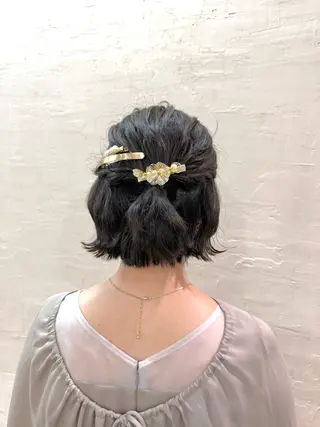 ショート ヘアアレンジ まとまるボブ🌼 アレンジ🌼鴨下穂香のヘアスタイル