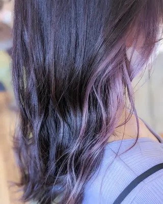 ロング カラー 加藤 彩のヘアスタイル