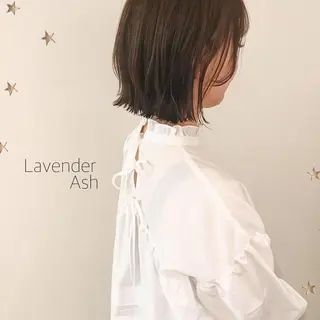 ミディアム カラー 市川 千夏のヘアスタイル