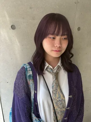 ミディアム 【美ボブ.艶カラー. 梅田茶屋町】midoのヘアスタイル