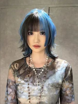 ミディアム yu-kaハッシュ カット/韓国レイヤーのヘアスタイル