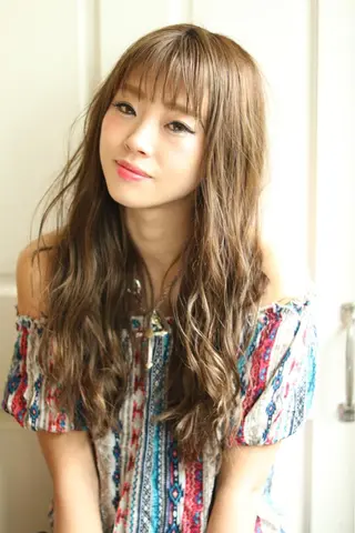 ロング カラー パーマ 及川 翔のヘアスタイル