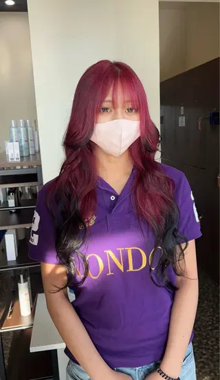 ロング 譜久島 かりんのヘアスタイル