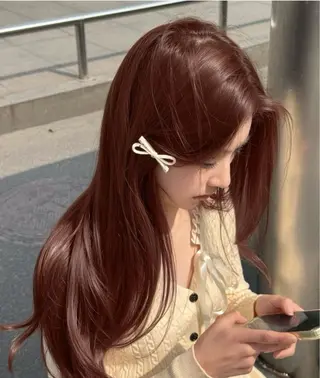 ロング カラー AHNKISM所属・髪質改善/艶カラー HANAのヘアスタイル