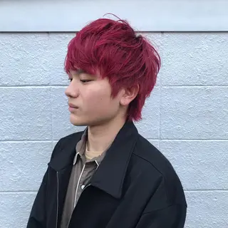 カラー パーマ メンズ ニュアンスパーマ／ レイヤー／茶屋町のヘアスタイル