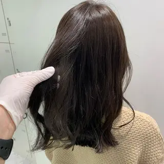 セミロング カラー ヘアアレンジ メンズ ネイル マツエク・マツパ 韓国風ベージュ🤎 赤みなし🌿横浜🤎のヘアスタイル