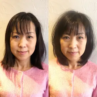 ミディアム 髪質改善縮毛矯正 専門店のヘアスタイル