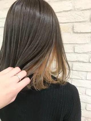 ミディアム カラー 横浜🍒ルーツカラー エクステ/RIEのヘアスタイル