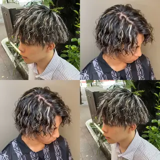 カラー パーマ メンズ 渋谷/フェード/ 國分 翔のヘアスタイル