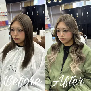 ロング 横浜/ケアブリーチ /人毛エクステのヘアスタイル