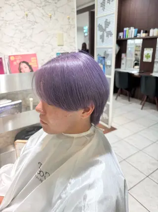 ショート カラー メンズ ✨長岡市韓国レイヤー /髪質改善/山下竣介のヘアスタイル