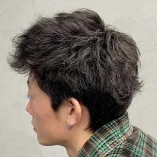 ショート パーマ ヘアアレンジ メンズ fifth 石川 凪のヘアスタイル