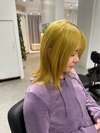 ミディアム カラー 似合わせスタイル☁️ 堀内志茉🍀のヘアスタイル