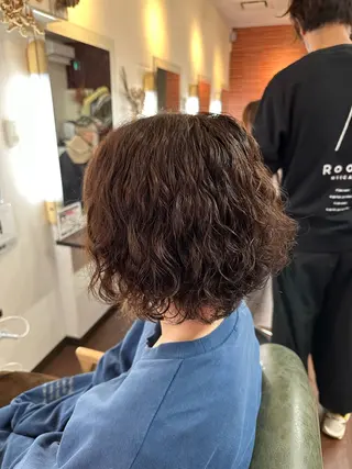 ミディアム パーマ 💜推しインナー カラー/菊池柊真💜のヘアスタイル