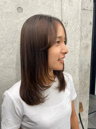セミロング すぐ巻ける縮毛矯正 🍀勝倉　麗のヘアスタイル