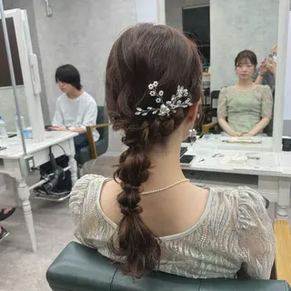 ロング ヘアアレンジ JUNSHIN🦋 ヘアセット／カラーのヘアスタイル