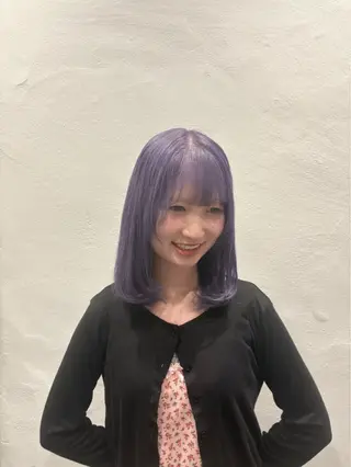ミディアム カラー haru 髪質改善サロンのヘアスタイル