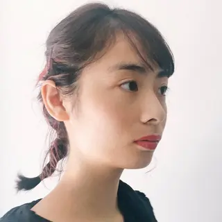 ミディアム カラー ヘアアレンジ mayu🤍 透明感カラーのヘアスタイル