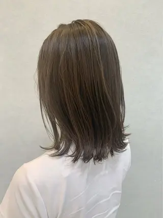 ミディアム 岡山駅/髪質改善 透明感カラー🐼のヘアスタイル