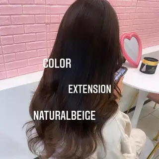 ロング カラー エクステ🩵ブリーチ 韓国ヘア🩵KAEのヘアスタイル