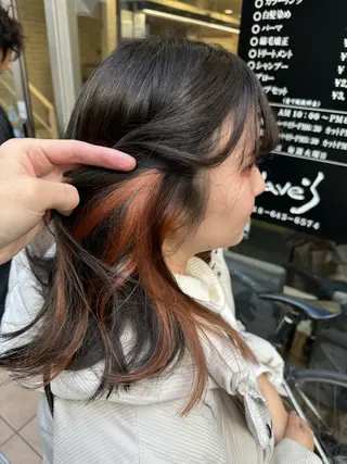 セミロング カラー ヘアアレンジ 目黒 碧人のヘアスタイル