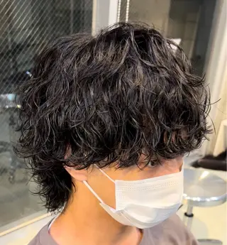 セミロング パーマ ヘアアレンジ メンズ fifth 石川 凪のヘアスタイル