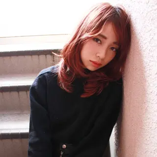 ミディアム カラー パーマ 🧡Watanabe Rio🧡のヘアスタイル