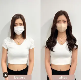 ロング カラーとエクステ 🌟エクステのヘアスタイル