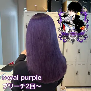 セミロング カラー ブリーチカラー 🩵MIZUKIのヘアスタイル