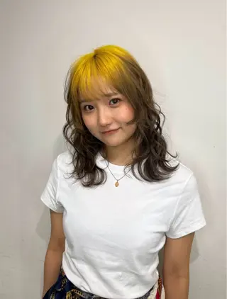 セミロング 韓国風ヘア さらのヘアスタイル