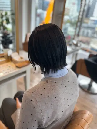 ショート カラー yui🥀/ボブ /ブリーチなしカラーのヘアスタイル